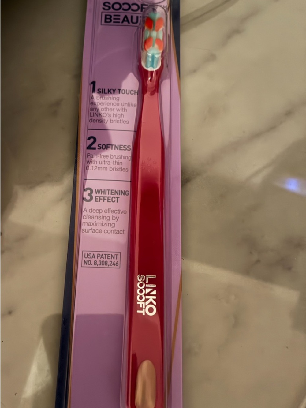 Feels like a pillow. Cleans like a pro. Linko Toothbrush.